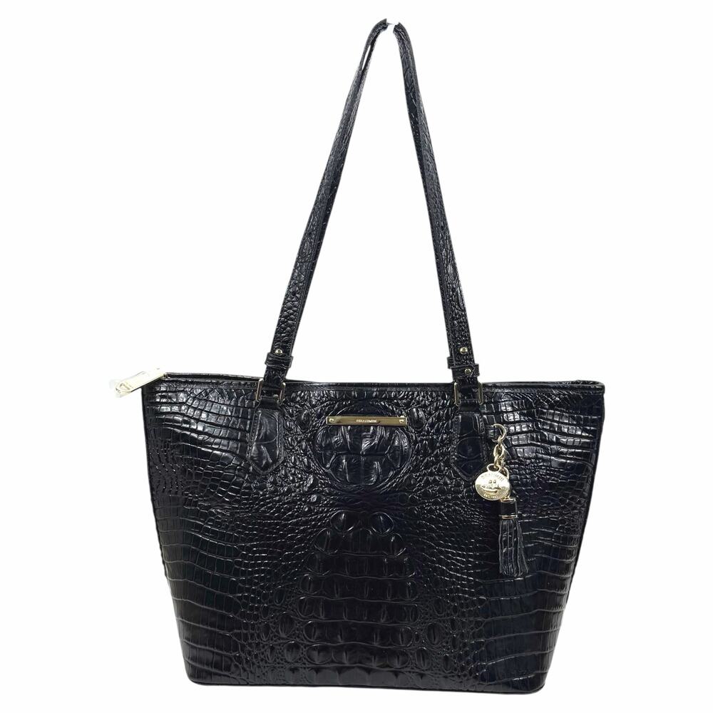 Brahmin Medium Asher Melbourne Tote Bag Shoulder Bag Black - Picture 2 of 15